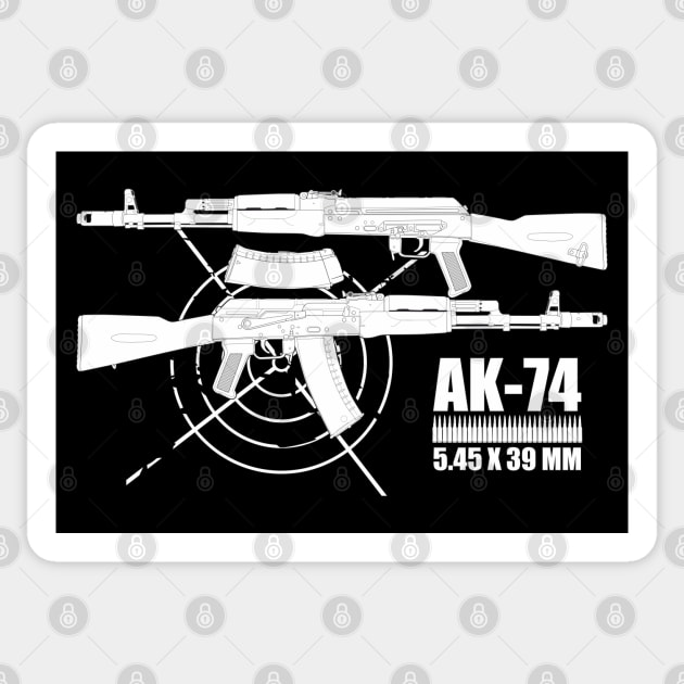 AK-74 Kalashnikov (two sides) Sticker by FAawRay